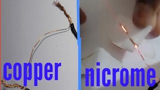 Physics copper wire and nicrome wire [upl. by Naynek]