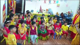 Kannada swaragala haaduಕನ್ನಡ ವರ್ಣಮಾಲೆಯ ಹಾಡುNandagokula little champs PreschoolVidyamanya Nagar [upl. by Eidnalem832]