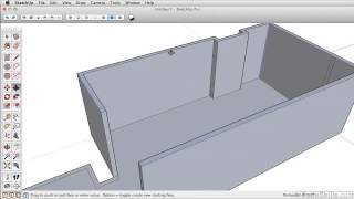 SketchUP 2013 Tutorial  Extruding Your Walls  Push Pull And Offset [upl. by Aicnarf]