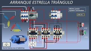 ⚡ Arranque Estrella Delta Estrella Triangulo de un motor Trifásico [upl. by Wandis]