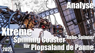 Analyse Mack Xtreme Spinning Coaster vom Plopsaland de Panne für 2021  Robo Spinner [upl. by Drofhsa478]