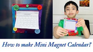 How to make Mini Magnet Calendar [upl. by Aigneis]