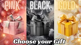 Choose your gift 🎁💝🤮 3 gift box challenge Pink Black amp Gold giftboxchallenge chooseyourbox [upl. by Stochmal]