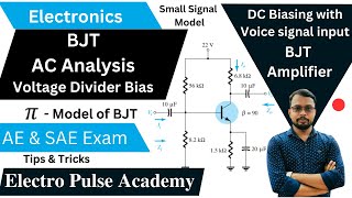 BJT AC Analysis  Voltage Divider Bias Configuration  Small Signal Model [upl. by Anerev]