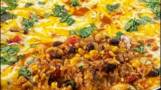 Make The BEST Mexican BEEF And RICE Skillet Easy Weeknight Meal dinner [upl. by Mast]