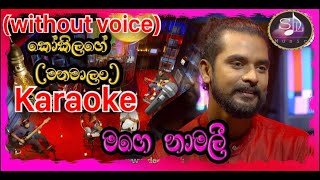 Mage Namali 💚🎼 without voice karaoke Ma Nowana Mama Kokila Pawan Jayasooriya [upl. by Lavella33]