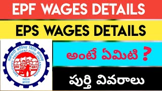 EPF  EPS Wages Details Telugu  What Is EPS Pensionable Salary [upl. by Etnasa]