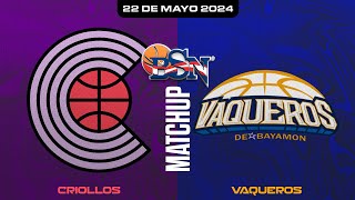 Criollos de Caguas vs Vaqueros de Bayamón  BSN2024 [upl. by Conroy]