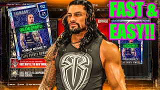 Unbelievable How To Unlock Diamond quotRoman Reigns 15quot FAST In WWE2K24 My Faction [upl. by Florella]