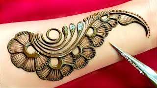 Very beautiful stylish front hand mehndi design  easy mehndi design  mehndi ka design  mehndi [upl. by Ruthven62]