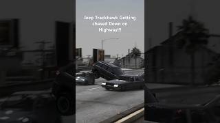 Jeep Trackhawk chase gone BAD trx ram srt srt8 trackhawk dodge 1000hp hellcat fastcar [upl. by Desi]