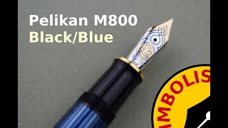 Estilografica Pelikan Souverän M800 black blue [upl. by Eellac]