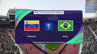 VENEZUELA VS BRAZIL  2026 FIFA WORLD CUP QUALIFICATION CONMEBOL  FULL MATCH PES 2021 [upl. by Wallas878]