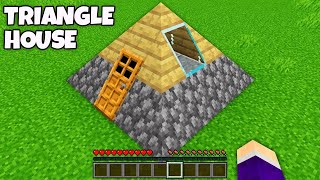 How to BUILD NEW TRIANGLE HOUSE in Minecraft  MOST UNUSUAL ROOM [upl. by Afton]