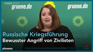 Parteipressekonferenz der Grünen mit Ricarda Lang [upl. by Animlehliw]