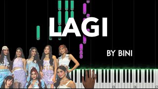 LAGI by BINI piano cover  sheet music amp lyrics [upl. by Gibson]