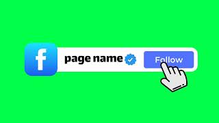 Green screen Facebook follow button animation ❌🔥no copyright and free download❌🔥 4K [upl. by Rednasela]