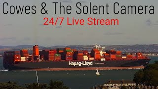 Cowes Camera Live Stream  Views of ships on The Solent 247 Shipspotting Cam Cruise amp Container [upl. by Nojram]