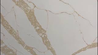 MQ640  Calacatta Oro Quartz Slab  Modern Quartz Stone [upl. by Bonita77]