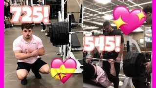 Recordbreaking 17yearold Valentines Day bench press [upl. by Brand]