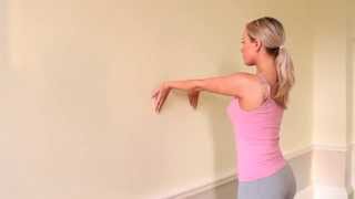 How to do a forearm flexor wall stretch both sides [upl. by Tletski]