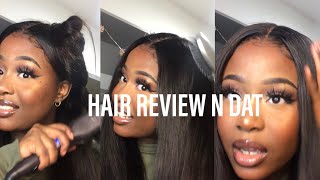 TINASHE HAIR Aliexpress Straight bundles and 5x5 Closure HAIR REVIEW  Simisimple [upl. by Ssegrub]