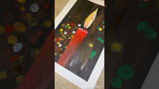 Candle acrylic painting  student’s Artwork shorts ytshorts acrylic painting [upl. by Candace]