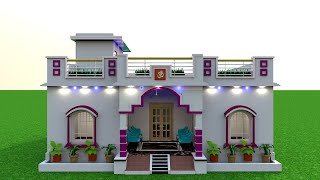 4 बेडरूम कम लगत में सुन्दर घर का डिजाईन  Four bedroom house design House plans with four bedrooms [upl. by Hahnert]