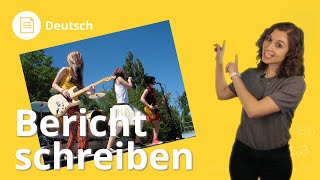 Bericht in Deutsch schreiben Merkmale und Aufbau – Deutsch  Duden Learnattack [upl. by Tarra]