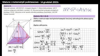 Zad 302 Stereometria Cosinus kata alfa [upl. by Odraude723]