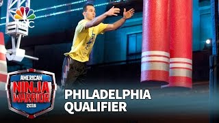 Joe Moravsky at the Philadelphia Qualifier  American Ninja Warrior 2016 [upl. by Hymen]