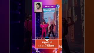 REHEARSAL ESTONIA 🇪🇪 JUNIOR EUROVISION 2024  Annabelle  quotTänavadiquot  REACTION [upl. by Anirdnajela]