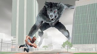 FRANKLIN FIGHT TERROR OF WOLF IN INDIAN BICKS DRIVING 3D GAME [upl. by Wendelin]