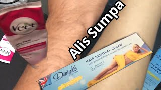 VEET HAIR REMOVAL CREAM AND DIMPLES HAIR REMOVAL CREAM  ALIS SUMPA [upl. by Aicilra]