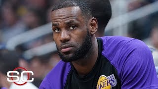 LeBron James groin injury update  SportsCenter [upl. by Aidnama]