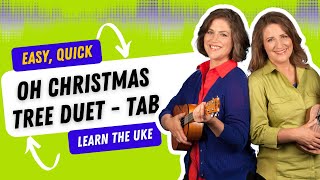 Oh Christmas Tree Beginner Ukulele Tutorial  Ukulele Sisters [upl. by Akit]