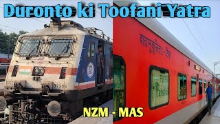 Duronto ki Toofani Yatra 12270 NZM  MAS Duronto Express Full Journey in 2AC [upl. by Eleda]