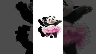 Dancing Panda In Pink Tutu Hopping Happily Disney Style 9 [upl. by Llig820]