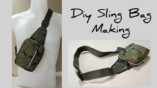 SEW SLING BAG LIKE A PRO SEWING TUTORIAL NO 18  BAG CUTTING AND STITCHING [upl. by Nnanaej]