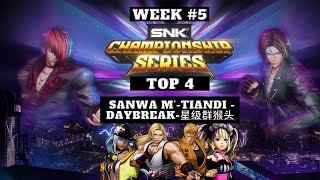 KOF XV SNK Championship Series Top 4  Sanwa M DayBreak Tiandi 星级群猴头 Week 5 [upl. by Maite618]