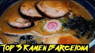 El Mejor Ramen en Barcelona  Top 3 [upl. by Anilyx]