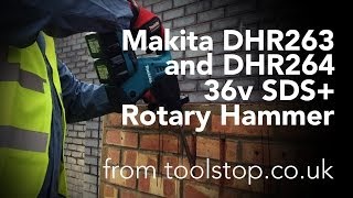 Makita DHR263ZJ and DHR264ZJ 36V SDS Rotary Hammers [upl. by Amre]