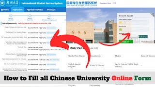 How to Fill all Chinese Universities Online Application Form 20242025 Updated  University Form [upl. by Lambart]