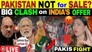 BIG CLASH IN PAKISTAN ON INDIAS OFFER  PAKISTAN FOR SALE  PUBLIC REACTION SHOE [upl. by Nyleimaj]