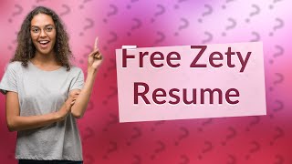 How to download zety resume for free [upl. by Gun725]