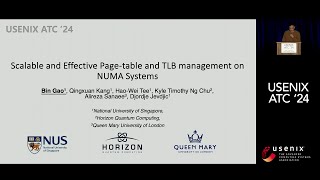 USENIX ATC 24  Scalable and Effective Pagetable and TLB management on NUMA Systems [upl. by Schuster982]