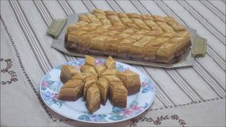 بقلاوة بالجلجلان واللّوز لذيذة وسهلة التحضير Baklawa aux sésames et amandes Recette Tunisienne [upl. by Neumark650]