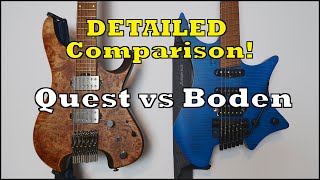 Ibanez Quest Q52 vs Strandberg Boden Standard 6  Headless Guitars Comparison [upl. by Seira]