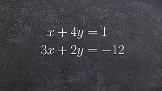 Solve a system of linear equations using substitution [upl. by Nahtahoj]