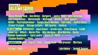 Heineken Balaton Sound  Lineup 2024 [upl. by Leid]